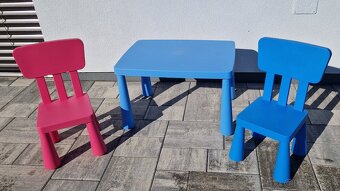 Stol + 2ks stoličiek mammut ikea - 2