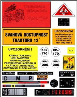 sada štítkov do traktorov Zetor - 2