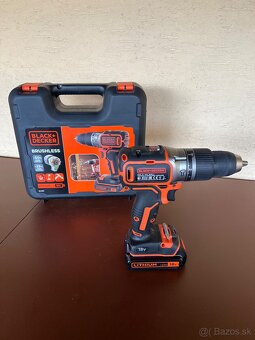 Aku príklepová vŕtačka Black&Decker BL188KB-QW + 2 batérie - 2