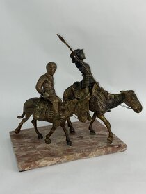 Bronzové súsošie Don Quijotte de la Mancha ,Sancho Pansa - 2