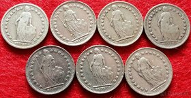 Švajčiarske strieborne 1/2 franky 1907-65 - 2