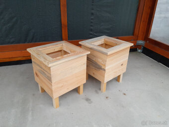 2 x Drevený kvetináč 45x45x52cm - 2