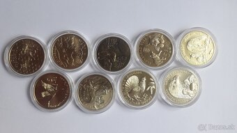 5€/5 euro mince Fauna a Flóra KOMPLETNA SADA 9ks. - 2