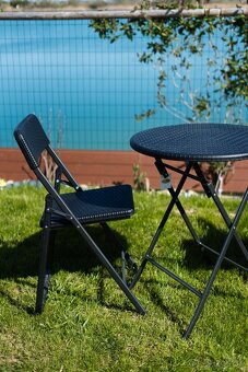 Bistro set Ventana - čierny - 2