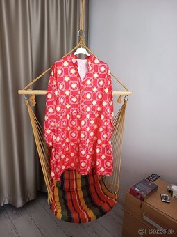 Dámske šaty nové ružové dlhý rukáv XL-XXL - 2