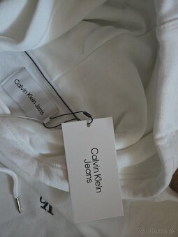 Pánska biela mikina Calvin Klein veľkosť L - 2