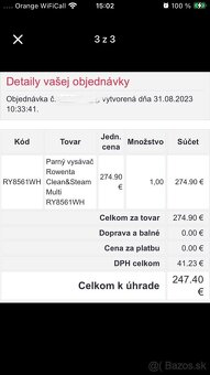 Rowenta ry8561wh clean & steam - 2