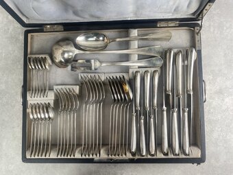 Strieborný príbor pre 6os. v štýle Art deco - 2