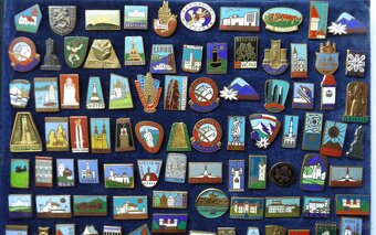 odznaky - heraldika, erby, hrady, zámky, ZOO, jeskyně, lázně - 2