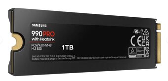 1TB SSD SAMSUNG 990 PRO Heatsink M.2 PCI-e 4.0 NVMe - nový - 2