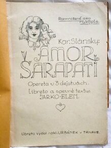 Libreto operety Amor šarapatí - 2