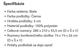 Predám bielu ratanovu záhradnú sedaciu súpravu - 2