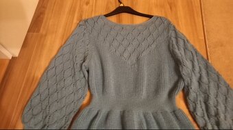 Pletené teplé šaty pre moletky - 2