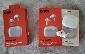 Nové bezdrôtové slúchadlá SBS Twin Ice ANC biele - 2