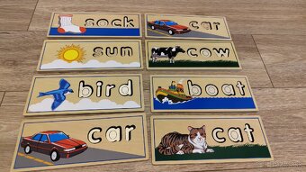 Drevené tabuľky s anglickými slovami - 2