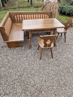 Rohová lavica, jedálenský set - 2