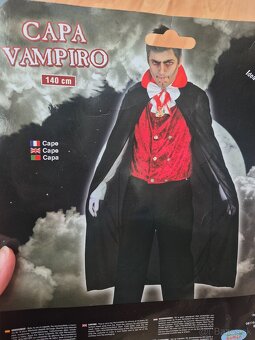 Kostým na karneval - plášť Dracula, 140 cm - 2