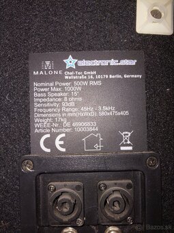 Pasívny subwoofer 1000W - 2