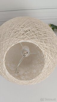 Dizajnová štýlová závesná lampa Cocoon biela 45cm - 2