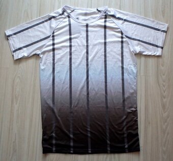 Elastické biele pruhované tričko, L/XL/XXL - 2