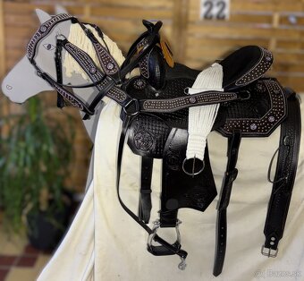 Westernový sedlový komplet 22) černý - 2