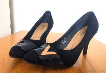 Modré semišové lodičky, 37 - 2