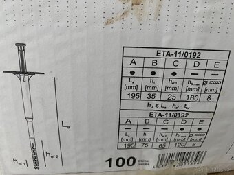 Fasadne kotvy EJOT H4 eco 195 - 2