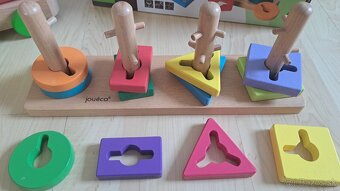 JOUÉCO Dreveny vlacik skladaci a Puzzle labyrinrh - 2