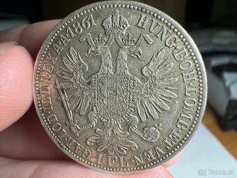1 florin 1861 Franc Jozef - 2