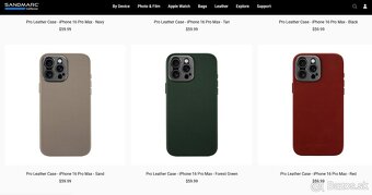 Kožené puzdro na iPhone 16 pro max - 2