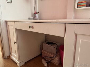 Kvalitný kancelársky stôl / Biely písací stôl - 2