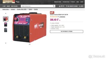 Zvárací invertor BENO FILIP 250 TW + kukla a príslušenstvo - 2
