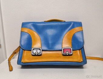 Retro školská taška s pravej kože zachovalá - 2