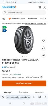 4ks NOVÉ 215/65 R17 HANKOOK, DOT2025 - 2