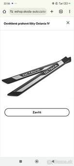 Nové originální led podsvícené prahové lišty Octavia 3,4 - 2