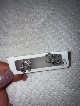 Náušnice chanel strieborné - 2