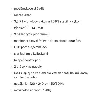 Predám bežecký pás - 2