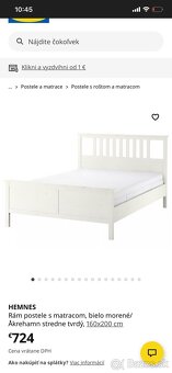 Predám manželskú posteľ Hemnes - 2