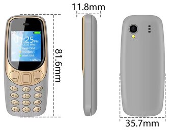 Nokia mobil miniaturne rozmery bluetooth 3x SIM - 2