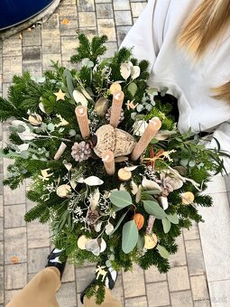 Adventny veniec - natural XL 70cm - 2