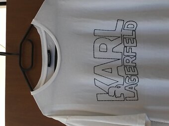 KARL LAGERFELD originál pánske tricko white XL - 2