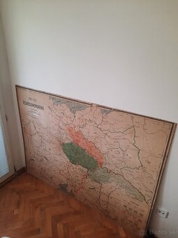 Mapa Československo 1922 - velky format 155 x 115 cm - 2