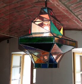 vitrážový lustr UFON - 2