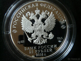 Ruské strieborné zberateľské mince - 3, 25 ruble - 2