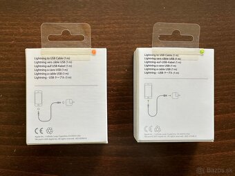 Predám originál nabíjací kábel Lightning to USB cable 1m - 2