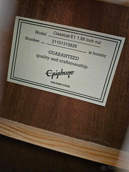 Gitara Epiphone Classical E1 3/4-Size Nylon 1.88 nut AN - 2