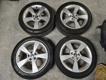 Hliníkové disky 5x100 + letné pneu 215/45r16 - 2