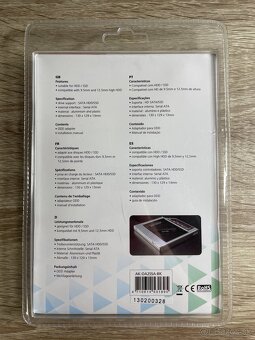 Akasa N.Stor ODD adaptér pre 2.5 SATA HDD/SSD do notebooku - 2
