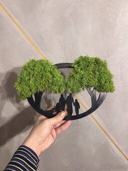 Machový obraz rodina - 2