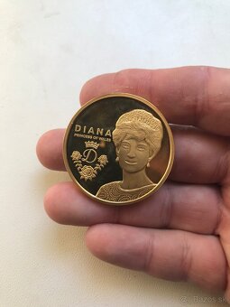Pamatna minca diana pozlatena 999/1000 - 2